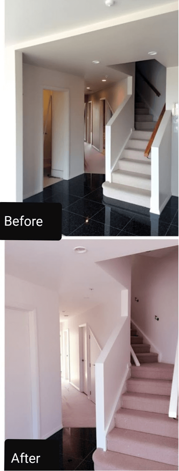 Interior house painting before and after photos